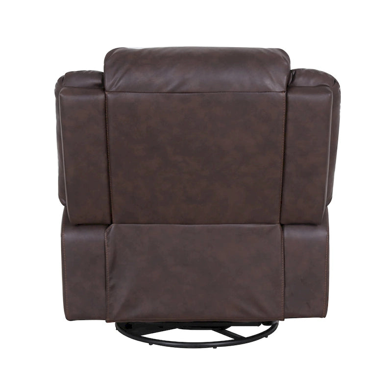 Fauteuil inclinable pivotant Malic en similicuir capitonné de Christopher Knight Home