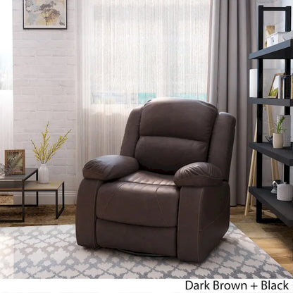 Fauteuil inclinable pivotant Malic en similicuir capitonné de Christopher Knight Home