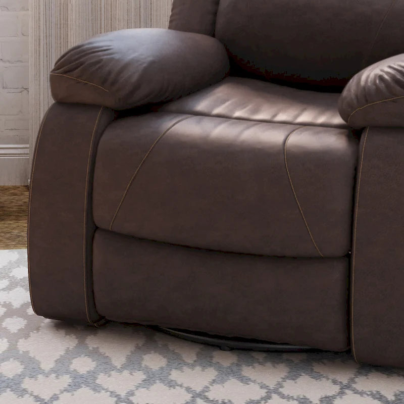 Fauteuil inclinable pivotant Malic en similicuir capitonné de Christopher Knight Home
