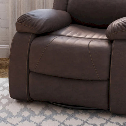 Fauteuil inclinable pivotant Malic en similicuir capitonné de Christopher Knight Home