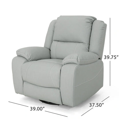 Fauteuil inclinable pivotant Malic en similicuir capitonné de Christopher Knight Home