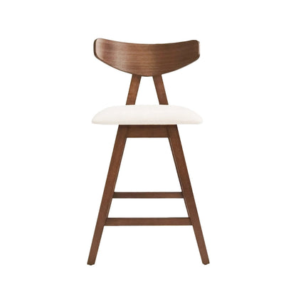 Tabourets de bar Stocker en tissu et bois d'hévéa (lot de 2) par Christopher Knight Home