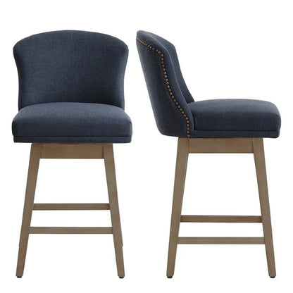 Tabourets de bar pivotants Mia, ensemble de 2