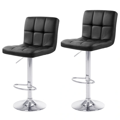 Tabourets de bar réglables, revêtus de similicuir ou de velours, hauteur comptoir/pub, lot de 2