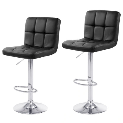 Tabourets de bar réglables, revêtus de similicuir ou de velours, hauteur comptoir/pub, lot de 2
