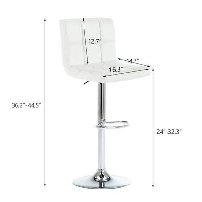 Tabourets de bar réglables, revêtus de similicuir ou de velours, hauteur comptoir/pub, lot de 2