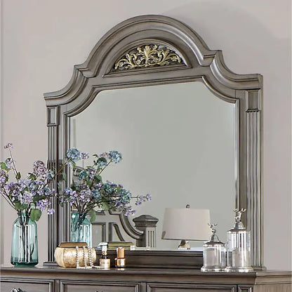 Ensemble commode et miroir traditionnel Vame 2 pièces à 9 tiroirs de Furniture of America