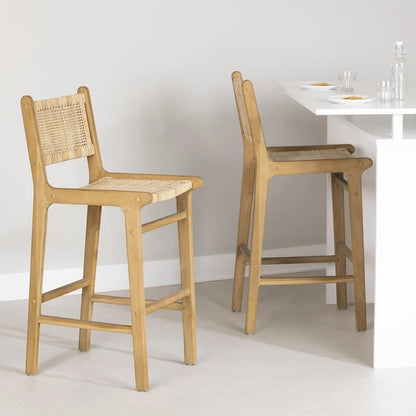 Tabourets de bar en rotin South Shore Balka, lot de 2