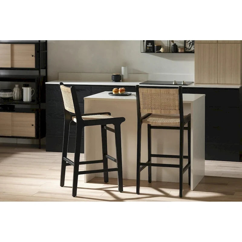 Tabourets de bar en rotin South Shore Balka, lot de 2
