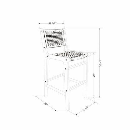 Tabourets de bar en rotin South Shore Balka, lot de 2