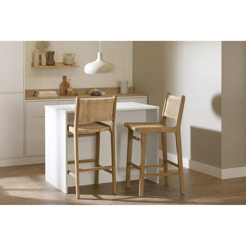 Tabourets de bar en rotin South Shore Balka, lot de 2