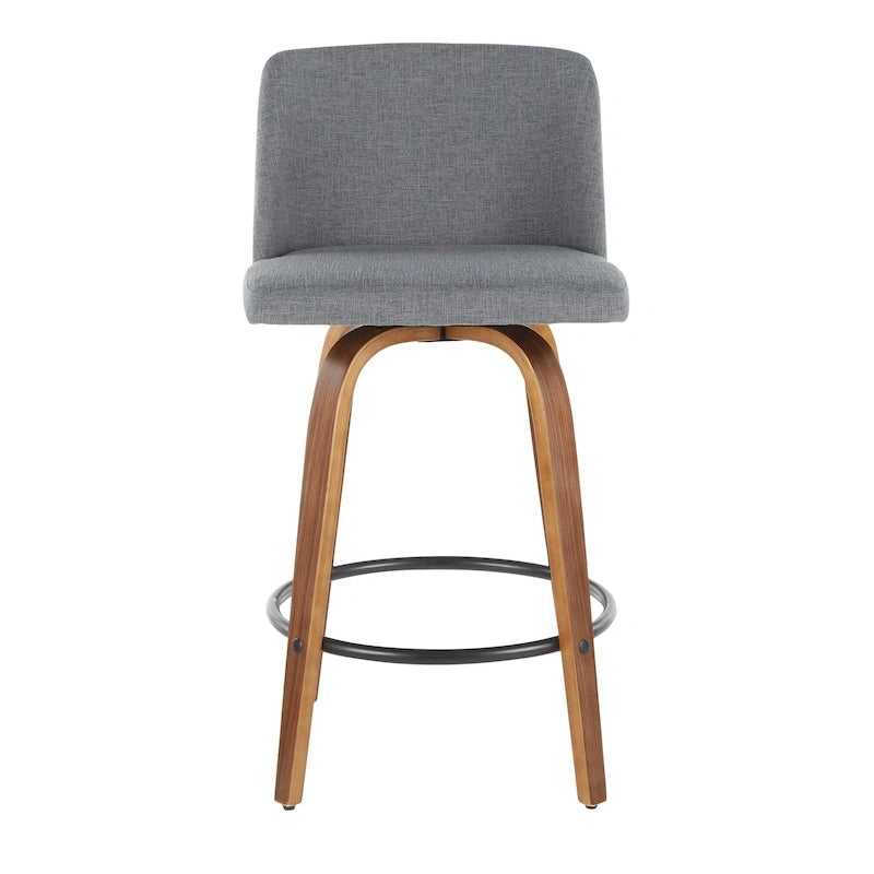 Tabouret de bar Carson Carrington Vallberga 26 avec repose-pieds rond noir (lot de 2)