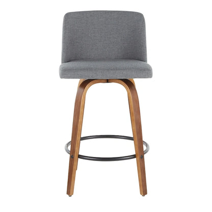 Tabouret de bar Carson Carrington Vallberga 26 avec repose-pieds rond noir (lot de 2)