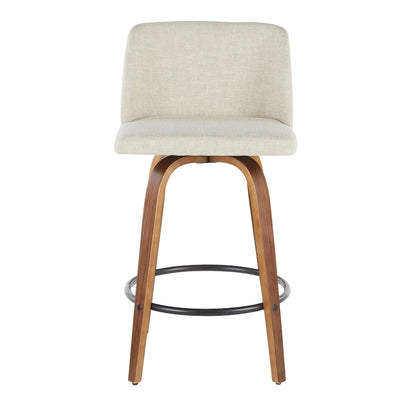 Tabouret de bar Carson Carrington Vallberga 26 avec repose-pieds rond noir (lot de 2)