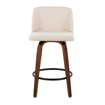 Tabouret de bar Carson Carrington Vallberga 26 avec repose-pieds rond noir (lot de 2)