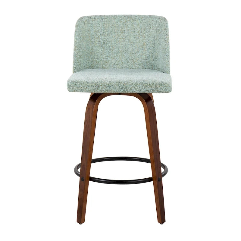 Tabouret de bar Carson Carrington Vallberga 26 avec repose-pieds rond noir (lot de 2)
