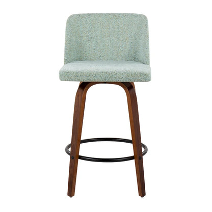 Tabouret de bar Carson Carrington Vallberga 26 avec repose-pieds rond noir (lot de 2)
