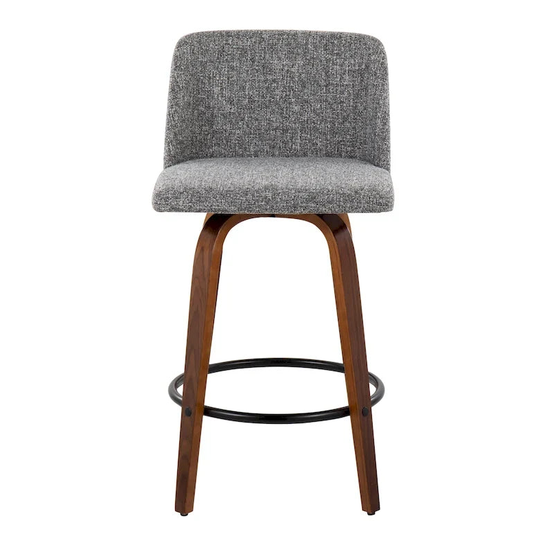 Tabouret de bar Carson Carrington Vallberga 26 avec repose-pieds rond noir (lot de 2)