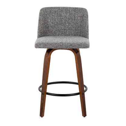 Tabouret de bar Carson Carrington Vallberga 26 avec repose-pieds rond noir (lot de 2)