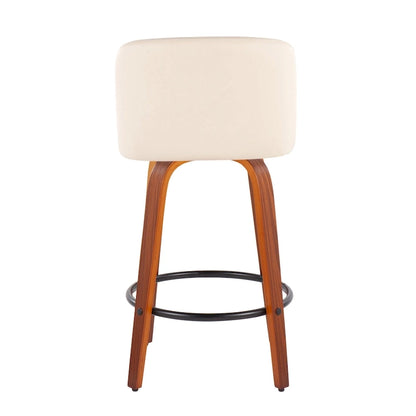 Tabouret de bar Carson Carrington Vallberga 26 avec repose-pieds rond noir (lot de 2)
