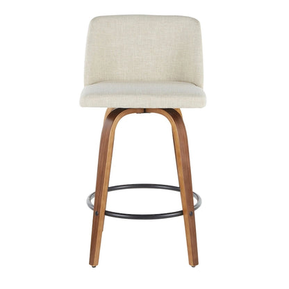 Tabouret de bar Carson Carrington Vallberga 26 avec repose-pieds rond noir (lot de 2)