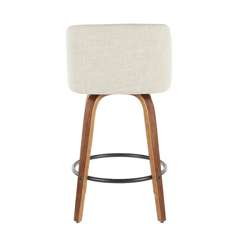Tabouret de bar Carson Carrington Vallberga 26 avec repose-pieds rond noir (lot de 2)