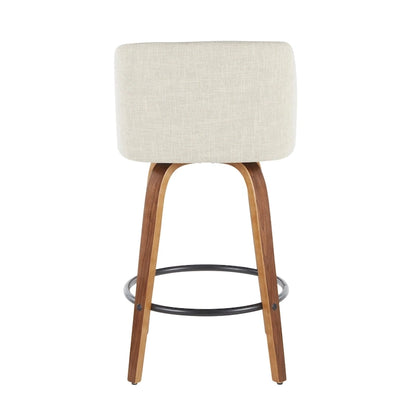 Tabouret de bar Carson Carrington Vallberga 26 avec repose-pieds rond noir (lot de 2)