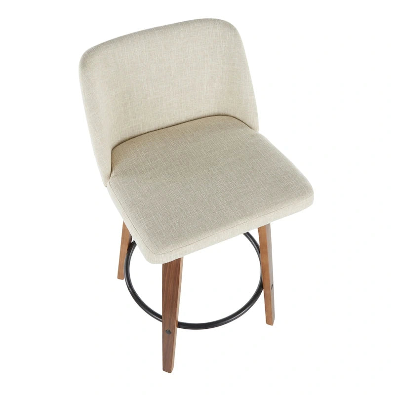 Tabouret de bar Carson Carrington Vallberga 26 avec repose-pieds rond noir (lot de 2)