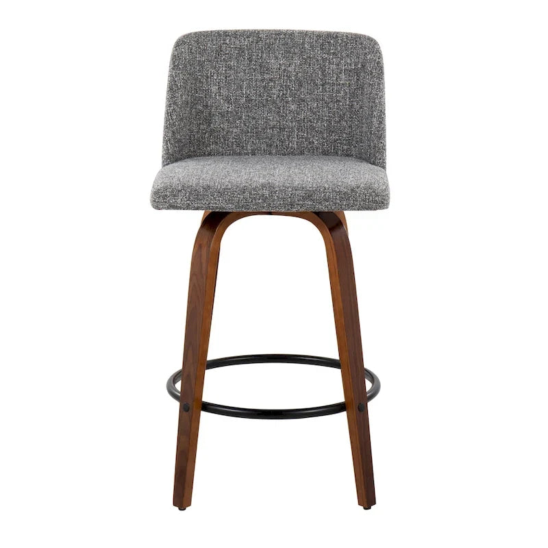 Tabouret de bar Carson Carrington Vallberga 26 avec repose-pieds rond noir (lot de 2)