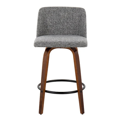 Tabouret de bar Carson Carrington Vallberga 26 avec repose-pieds rond noir (lot de 2)