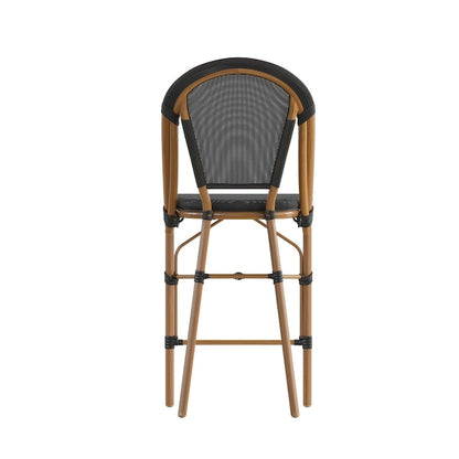 Lot de 2 chaises de bistro empilables avec structure en métal et assise en PE