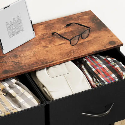 Tour de rangement verticale moderne à 8 tiroirs en tissu pour chambre à coucher