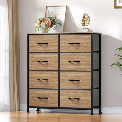 Tour de rangement verticale moderne à 8 tiroirs en tissu pour chambre à coucher