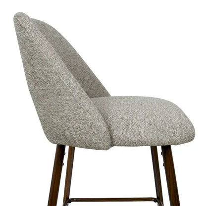 Tabouret de bar moderne rembourré, pieds en noyer (lot de 2)