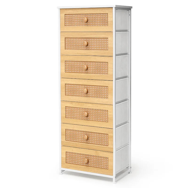 Commode à 7 tiroirs, tour de rangement pour chambre à coucher