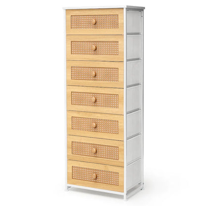 Commode à 7 tiroirs, tour de rangement pour chambre à coucher