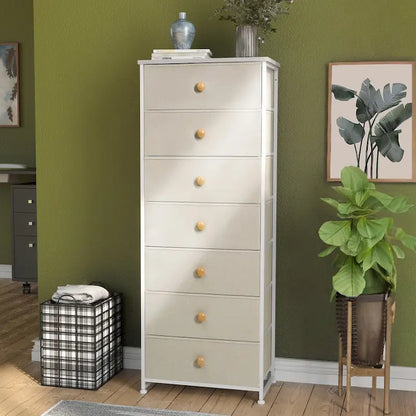 Commode à 7 tiroirs, tour de rangement pour chambre à coucher