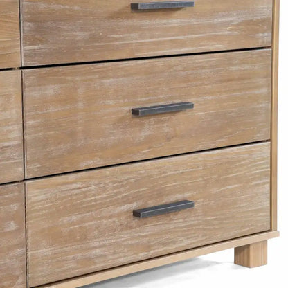 Meubles en bois grainé Loft Commode à 6 tiroirs