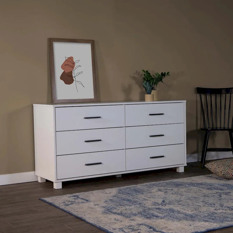 Meubles en bois grainé Loft Commode à 6 tiroirs