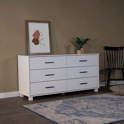 Meubles en bois grainé Loft Commode à 6 tiroirs