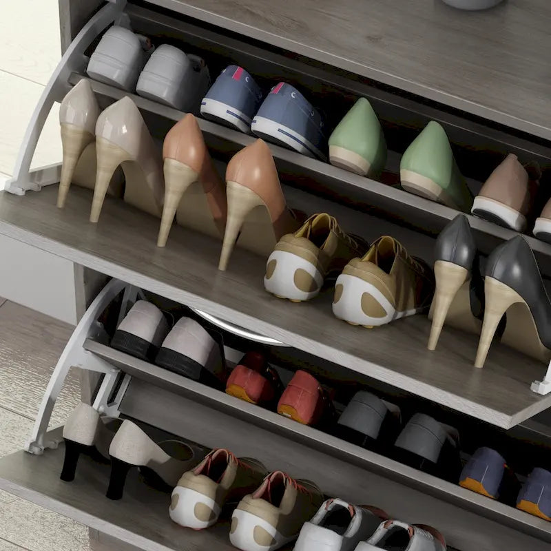Meuble de rangement à chaussures à 2 niveaux pour entrée, pour la maison