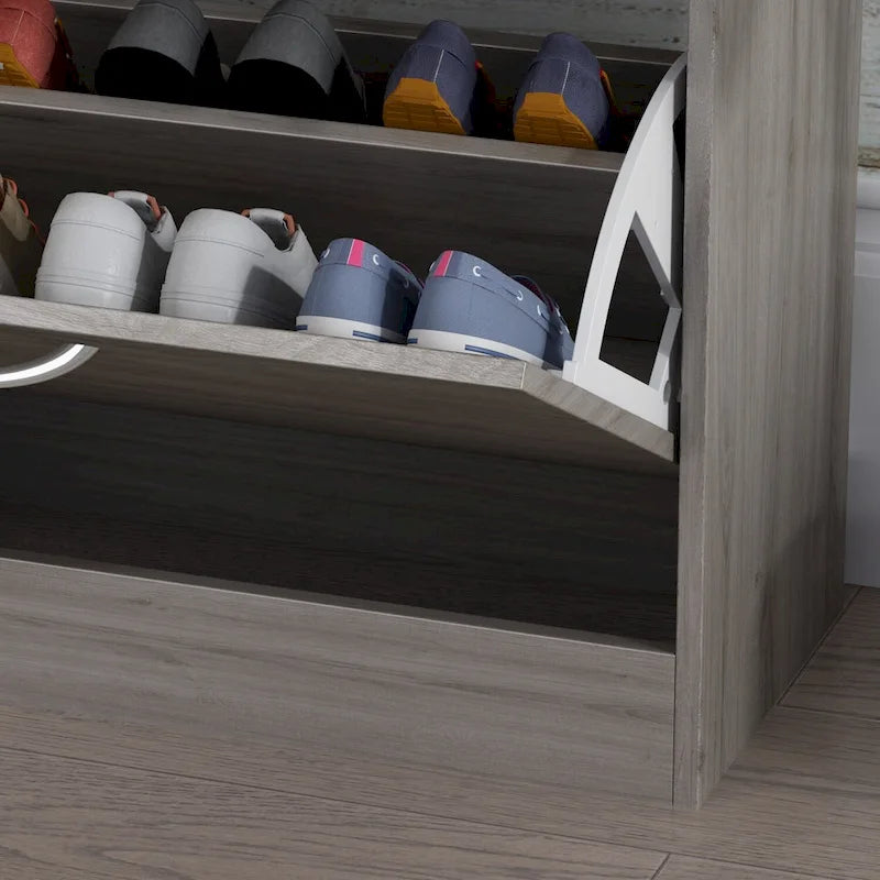 Meuble de rangement à chaussures à 2 niveaux pour entrée, pour la maison