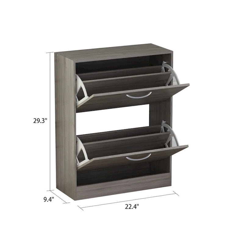 Meuble de rangement à chaussures à 2 niveaux pour entrée, pour la maison