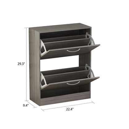Meuble de rangement à chaussures à 2 niveaux pour entrée, pour la maison