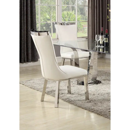 Chaises de salle à manger Somette Amelia à dossier incurvé, blanches, lot de 2 - Non disponible