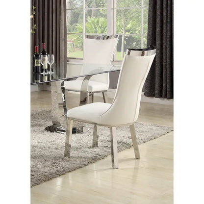 Chaises de salle à manger Somette Amelia à dossier incurvé, blanches, lot de 2 - Non disponible