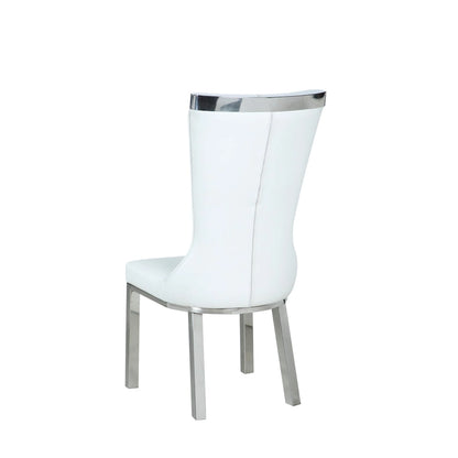 Chaises de salle à manger Somette Amelia à dossier incurvé, blanches, lot de 2 - Non disponible