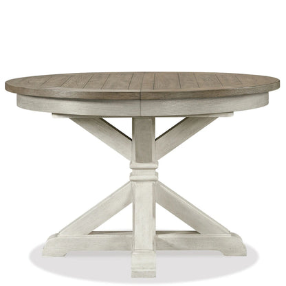 Ensemble de salle à manger 5 pièces Roundhill Furniture Harola, table ronde à pied central avec rallonge de 18 pouces, 4 chaises d'appoint