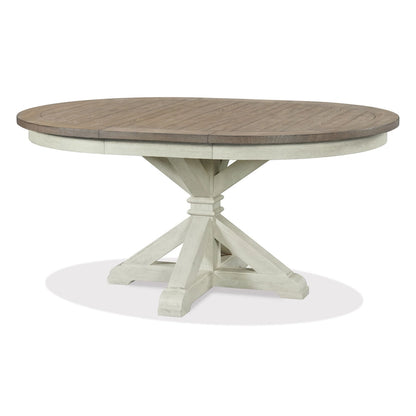 Ensemble de salle à manger 5 pièces Roundhill Furniture Harola, table ronde à pied central avec rallonge de 18 pouces, 4 chaises d'appoint