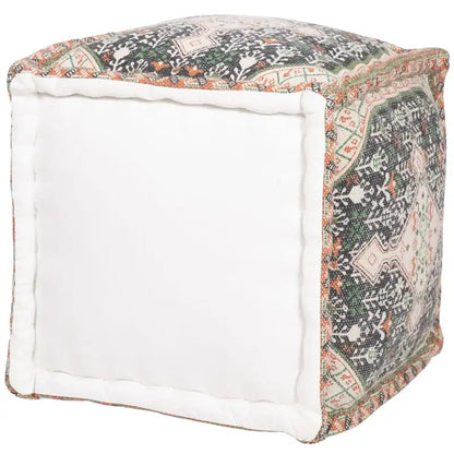 Pouf en coton indonésien fait main HERAT ORIENTAL (Inde) - 16 x 16 x 16
